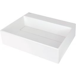 Deante Correo umywalka 50x40 cm prostokątna nablatowa biała CQR_AU5M