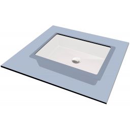 Deante Correo umywalka 50x35 cm prostokątna wpuszczana-podblatowa biała CQR_AU5U