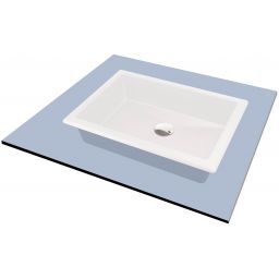 Deante Correo umywalka 50x35 cm prostokątna wpuszczana-podblatowa biała CQR_AU5U