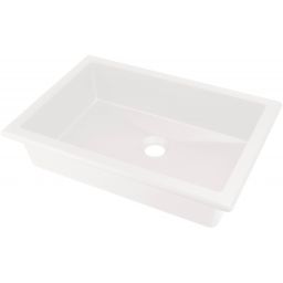 Deante Correo umywalka 50x35 cm prostokątna wpuszczana-podblatowa biała CQR_AU5U