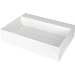 Deante Correo umywalka 60x40 cm prostokątna nablatowa biała CQR_AU6M
