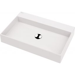 Deante Correo umywalka 60x40 cm prostokątna nablatowa biała CQR_AU6S