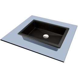 Deante Correo umywalka 50x35 cm prostokątna wpuszczana-podblatowa czarna CQR_NU5U
