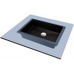Deante Correo umywalka 50x35 cm prostokątna wpuszczana-podblatowa czarna CQR_NU5U