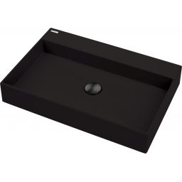 Deante Correo umywalka 60x40 cm prostokątna nablatowa czarna CQR_NU6S