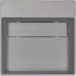 Deante Correo umywalka 40x40 cm kwadratowa nablatowa szary metalik CQR_SU4M