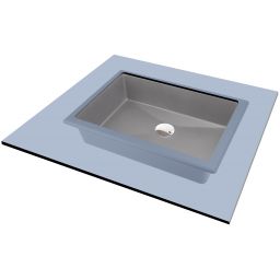 Deante Correo umywalka 50x35 cm prostokątna wpuszczana-podblatowa szary/kamień CQRSU5U