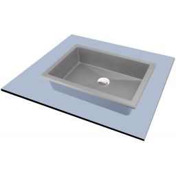 Deante Correo umywalka 50x35 cm prostokątna wpuszczana-podblatowa szary/kamień CQRSU5U