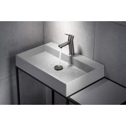Deante Correo umywalka 60x40 cm prostokątna nablatowa szary/kamień CQR_SU6S