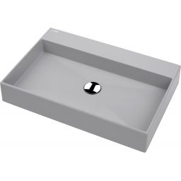 Deante Correo umywalka 60x40 cm prostokątna nablatowa szary/kamień CQR_SU6S