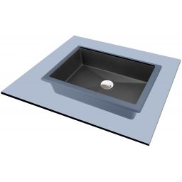 Deante Correo umywalka 50x35 cm prostokątna wpuszczana-podblatowa antracyt CQR_TU5U