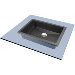 Deante Correo umywalka 50x35 cm prostokątna wpuszczana-podblatowa antracyt CQR_TU5U