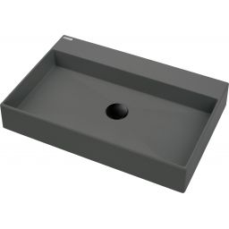 Deante Correo umywalka 60x40 cm prostokątna nablatowa antracyt CQR_TU6S