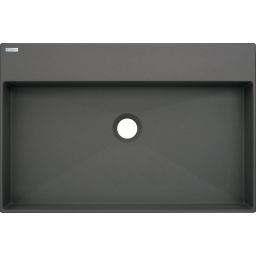 Deante Correo umywalka 60x40 cm prostokątna nablatowa antracyt CQR_TU6S