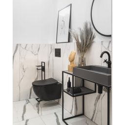 Deante Correo umywalka 60x40 cm prostokątna nablatowa antracyt CQR_TU6S