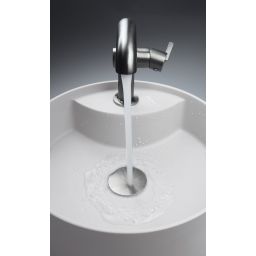 Deante Silia umywalka 36x36 cm okrągła nablatowa biała CQS_AU4B