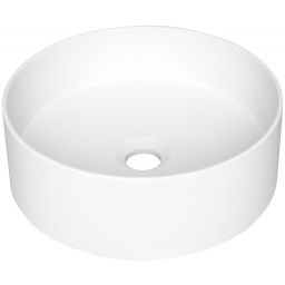 Deante Silia umywalka 36x36 cm okrągła nablatowa biała CQS_AU4S