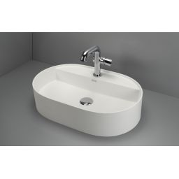 Deante Silia umywalka 55x35 cm owalna nablatowa biała CQS_AU6B