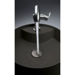 Deante Silia umywalka 36x36 cm okrągła nablatowa czarna CQS_NU4B