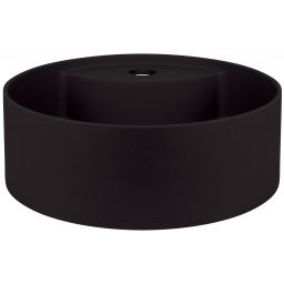 Deante Silia umywalka 36x36 cm okrągła nablatowa czarna CQS_NU4B