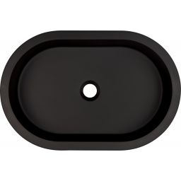Deante Silia umywalka 58,8x39 cm owalna podblatowa czarna CQS_NU6U