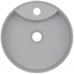 Deante Silia umywalka 36x36 cm okrągła nablatowa szary/kamień CQS_SU4B