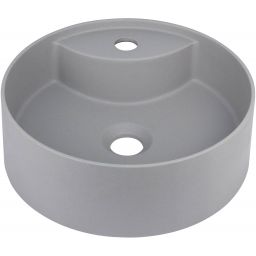 Deante Silia umywalka 36x36 cm okrągła nablatowa szary/kamień CQS_SU4B