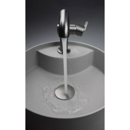 Deante Silia umywalka 36x36 cm okrągła nablatowa szary/kamień CQS_SU4B