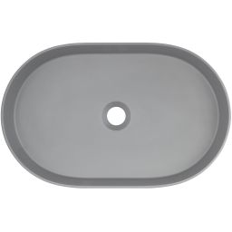 Deante Silia umywalka 55x35 cm owalna nablatowa szary/kamień CQS_SU6S