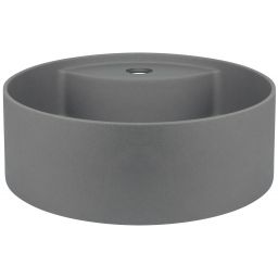 Deante Silia umywalka 36x36 cm okrągła nablatowa antracyt CQS_TU4B