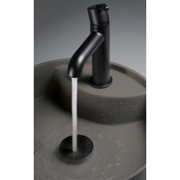 Deante Silia umywalka 36x36 cm okrągła nablatowa antracyt CQS_TU4B