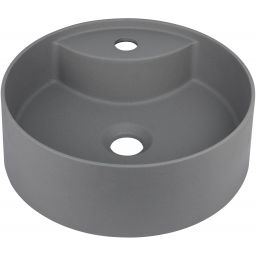 Deante Silia umywalka 36x36 cm okrągła nablatowa antracyt CQS_TU4B