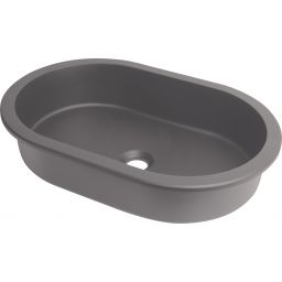Deante Silia umywalka 58x39 cm owalna podblatowa antracyt CQS_TU6U