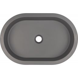 Deante Silia umywalka 58x39 cm owalna podblatowa antracyt CQS_TU6U