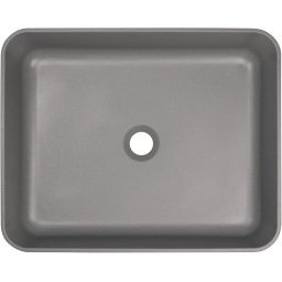 Deante Temisto umywalka 50x40 cm prostokątna nablatowa antracyt CQT_TU5S