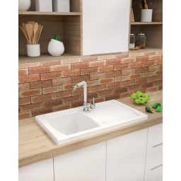 Deante Lusitano zlewozmywak ceramiczny 86x50 cm biały ZCL611N