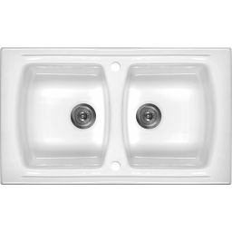 Deante Lusitano zlewozmywak ceramiczny 86x50 cm biały ZCL620N