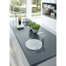 Deante Lusitano zlewozmywak ceramiczny 44,5 cm biały ZCL680N