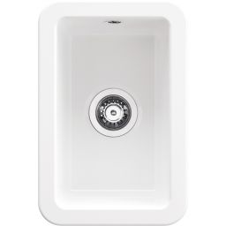 Deante Lumi zlewozmywak ceramiczny 30,4x20,3 cm biały ZCU_610A