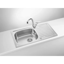 Deante Doppio zlewozmywak stalowy 78x43 cm satyna/stal ZEN0113