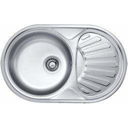 Deante Twist zlewozmywak stalowy 77x48 cm dekor ZEU311B