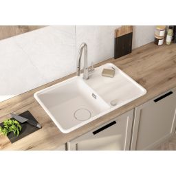 Deante Momi zlewozmywak granitowy 78x50 cm biały ZKM_A113