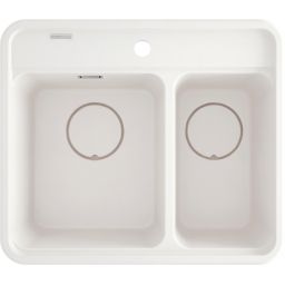 Deante Momi zlewozmywak granitowy 60x52 cm biały ZKM_A503