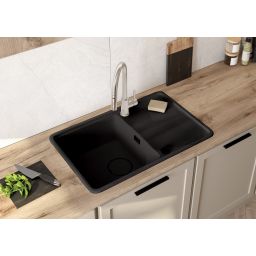 Deante Momi zlewozmywak granitowy 78x50 cm czarny ZKM_N113