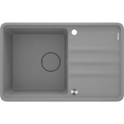 Deante Momi zlewozmywak granitowy 78x50 cm szary metalik ZKM_S113