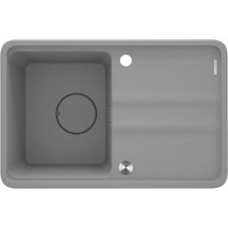 Deante Momi zlewozmywak granitowy 67x44 cm szary metalik ZKM_S11A