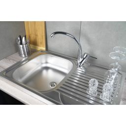 Deante Tango zlewozmywak stalowy 80x50 cm nakładany stal dekor ZM53110