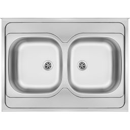 Deante Tango zlewozmywak stalowy 80x60 cm nakładany stal dekor ZM6320N