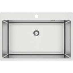 Deante Olfato zlewozmywak stalowy z syfonem 76x50,5 cm stal ZPO_010C