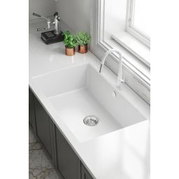 Deante Corda zlewozmywak granitowy 40x40 cm biały ZQA_A10A